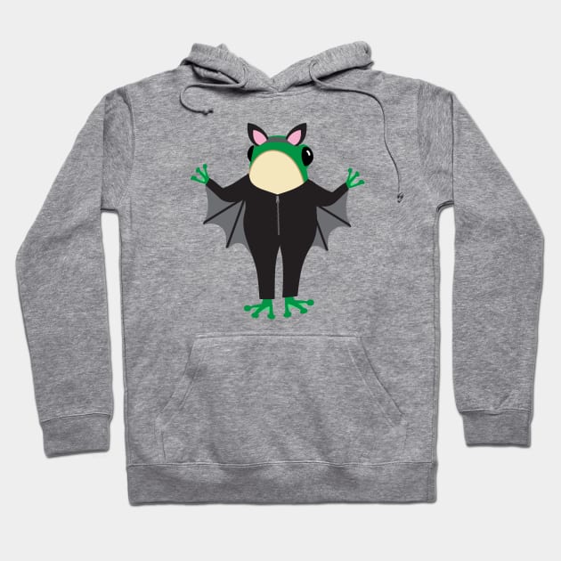 Frog in a Halloween bat costume Hoodie by Jennifer Ladd